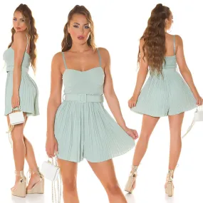 Enterizo corto falda pantalón khaki